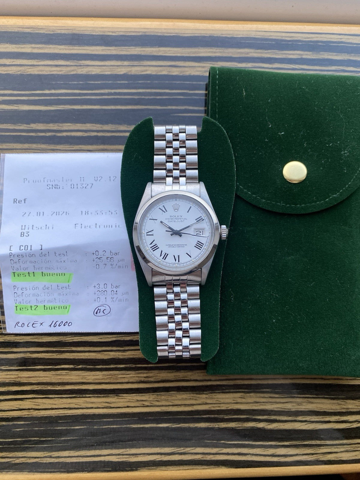 Rolex Datejust 36mm Automatic Vintage Watch Ref 1600