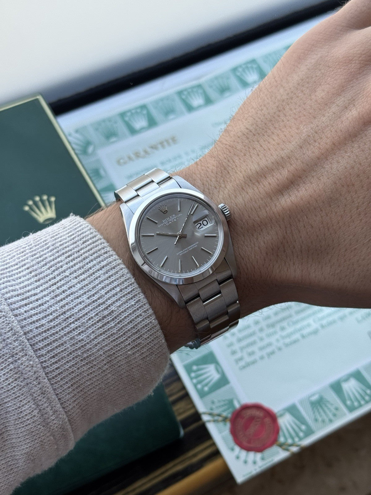 Rolex Date 34mm Full Set Automatic Vintage Watch Ref 1500