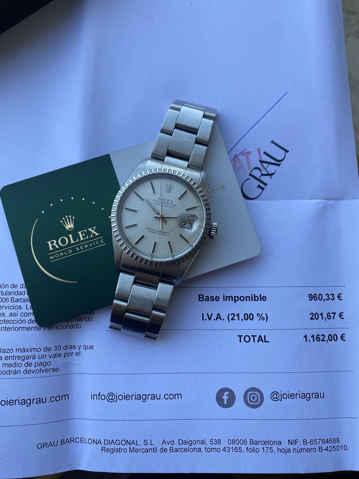 Fully Serviced Rolex Datejust 36mm ref. 16030