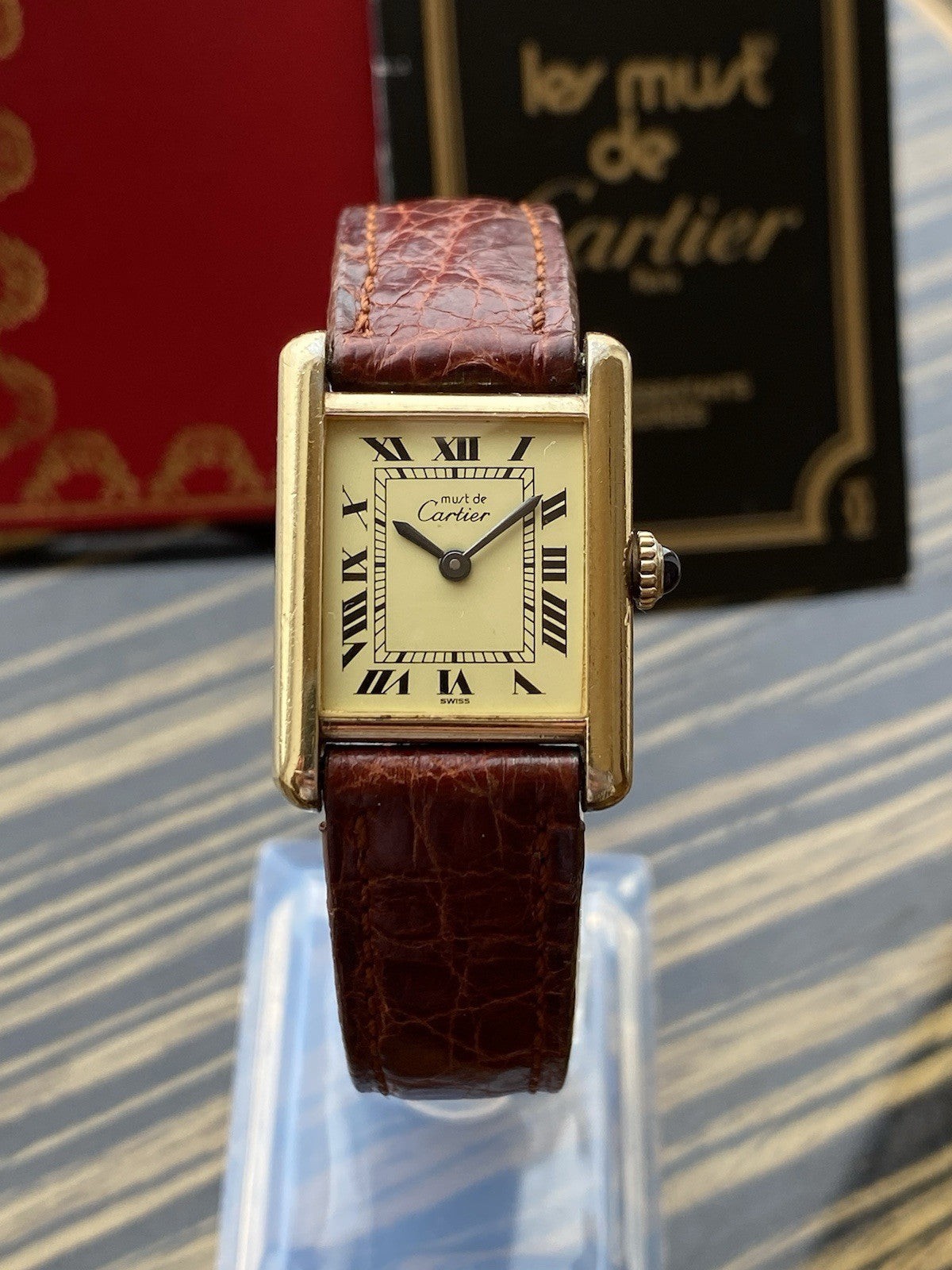 Must de Cartier Tank Vermeil Mechanical Watch