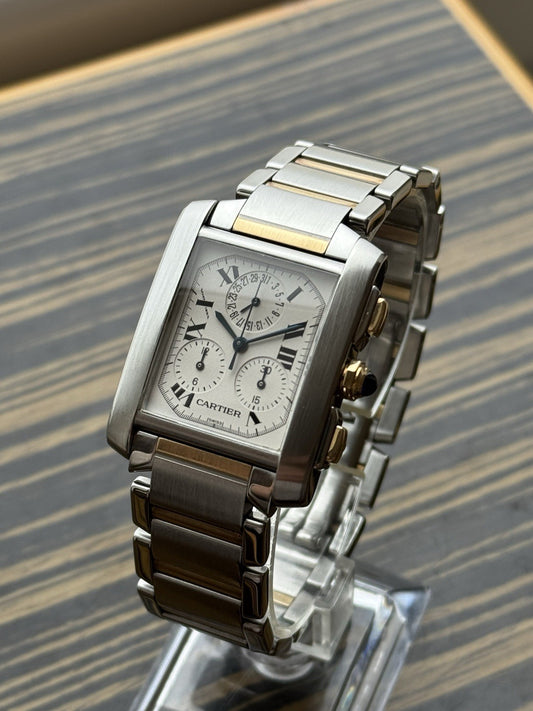 CARTIER Tank Française Chrono 2303 Quartz Steel And Gold