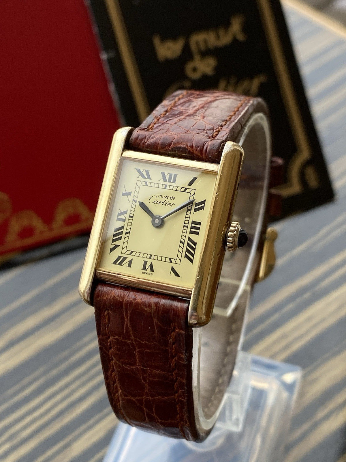 Must de Cartier Tank Vermeil Mechanical Watch