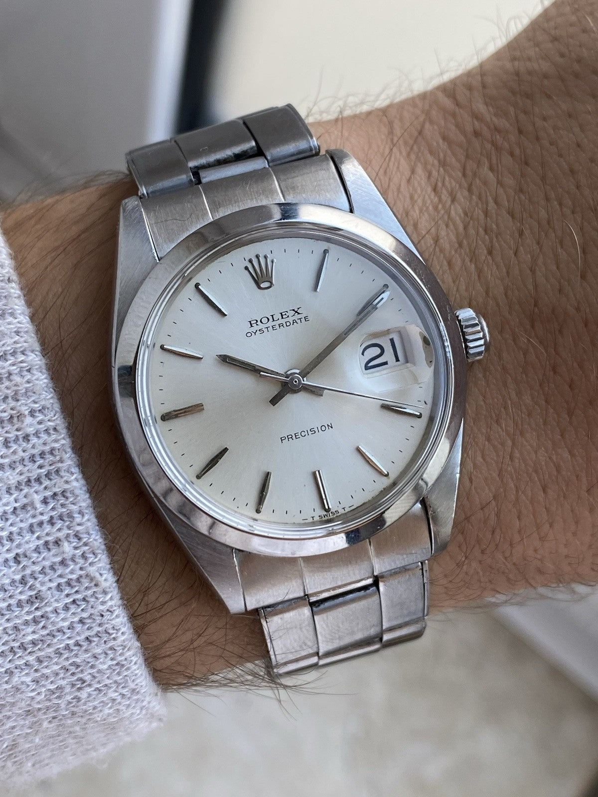 Rolex Oysterdate Precision Mechanical Vintage Watch