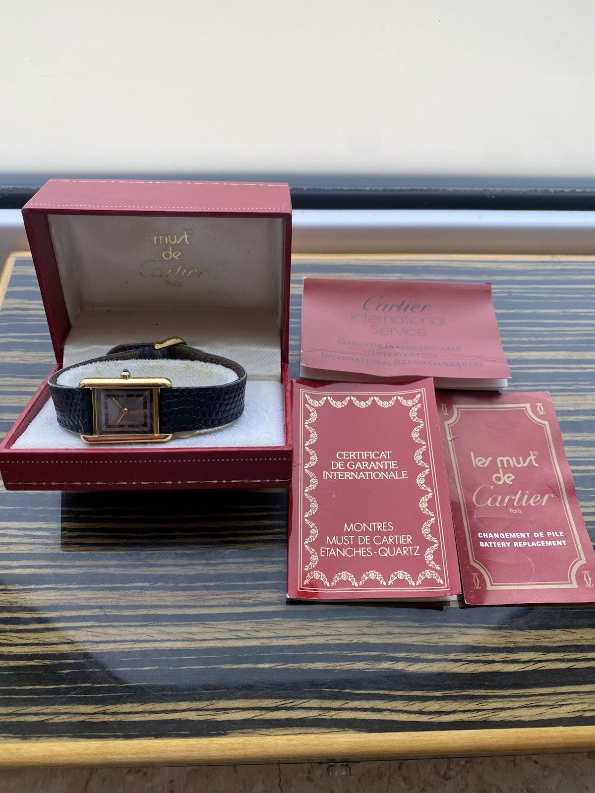 Must de Cartier Tank Vermeil Quartz Watch