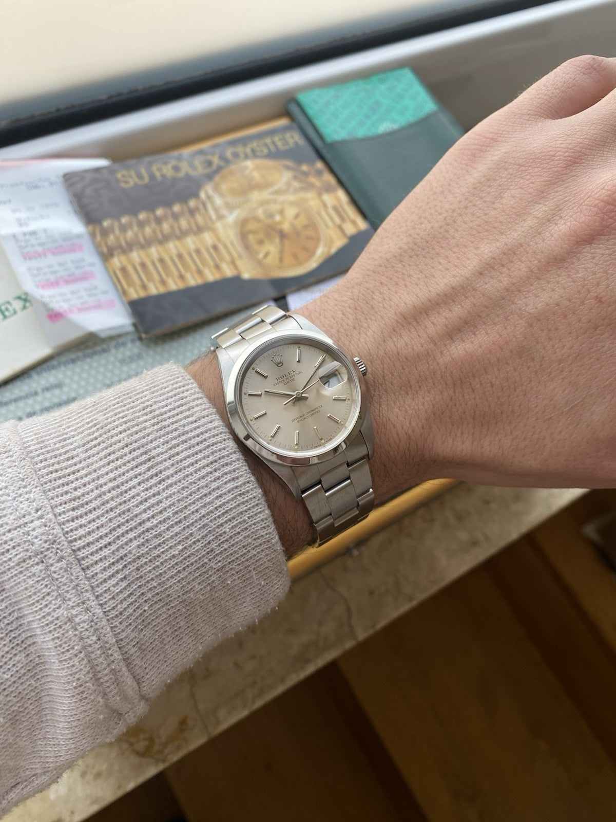 Rolex Date Automatic Vintage Watch Ref 15200 With Papers