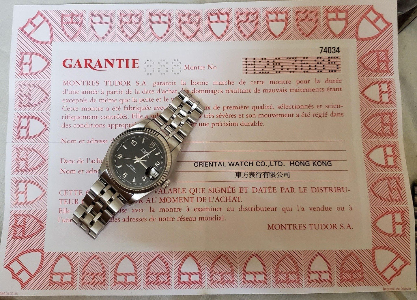 Tudor Prince Oysterdate Rotor Self-Winding Ref. 74034