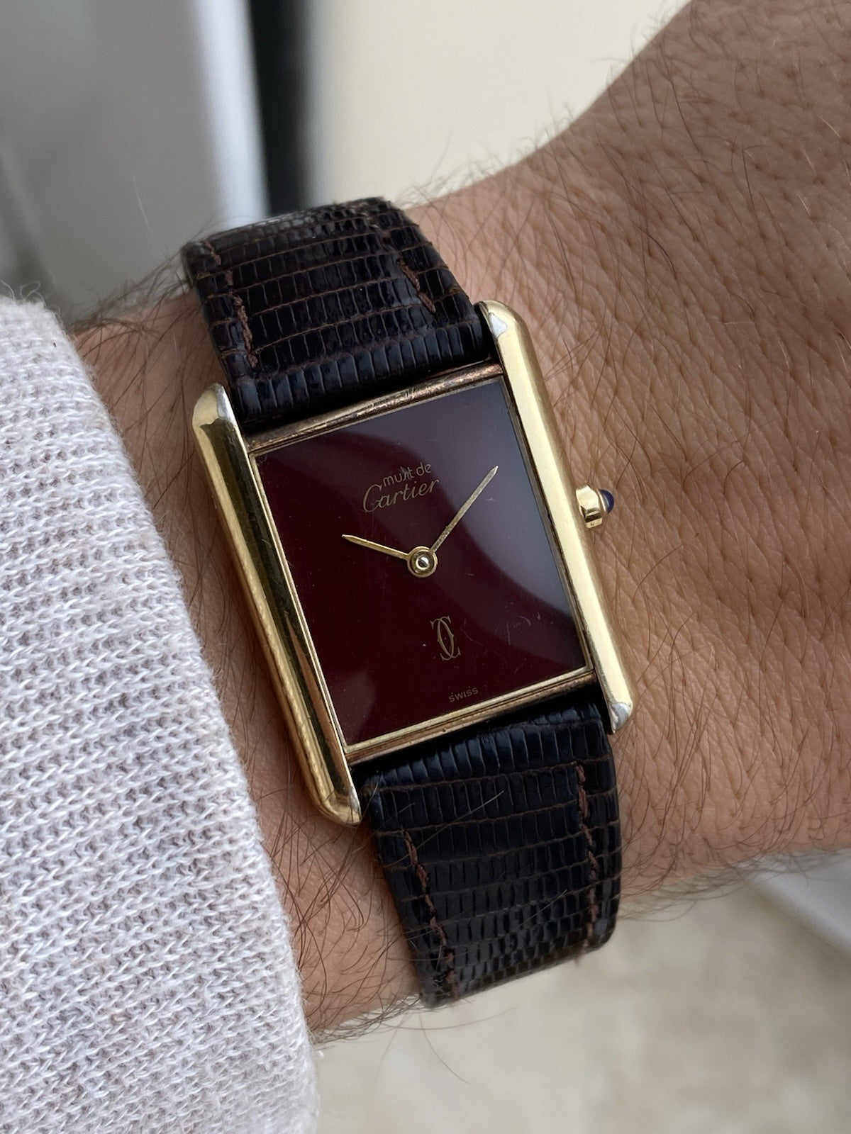 Must de Cartier Tank Vermeil Quartz Watch