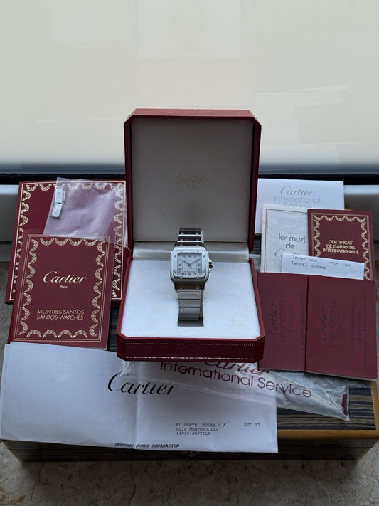 Cartier Santos Galbée Midsize Quartz Steel Ref. 987901 - Full Set