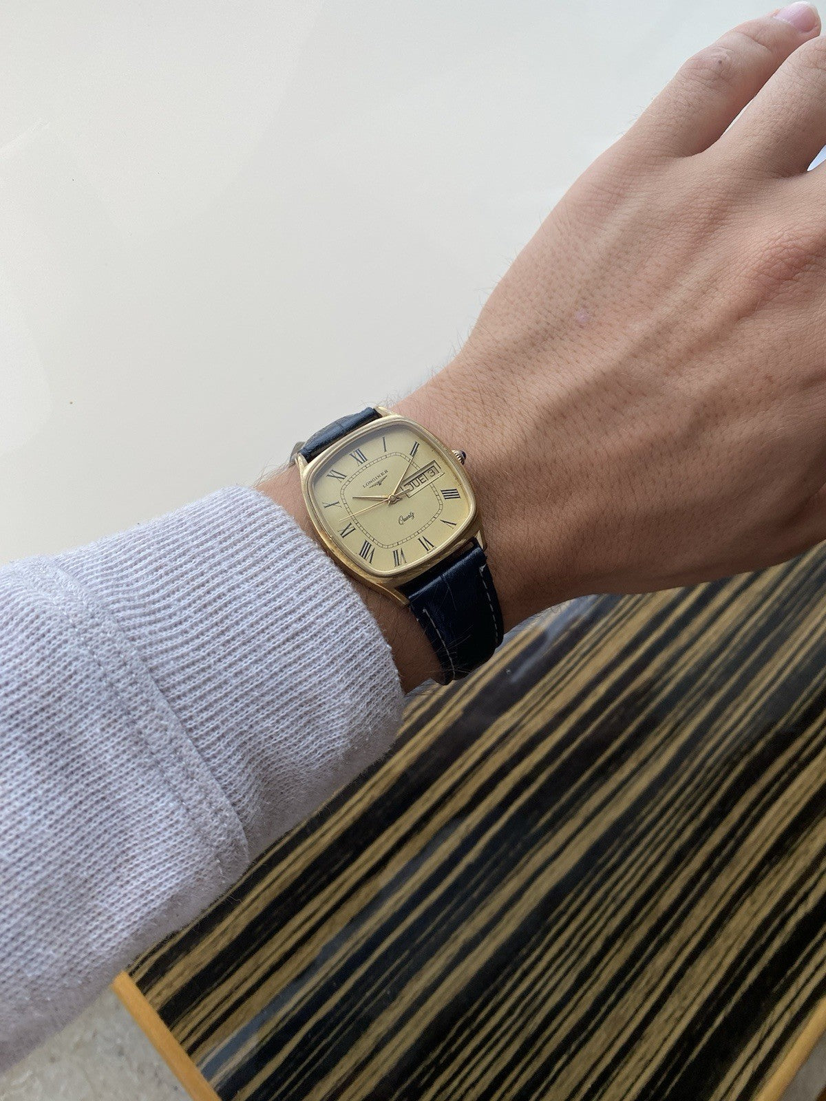 Longines Quartz Day Date Vintage Watch