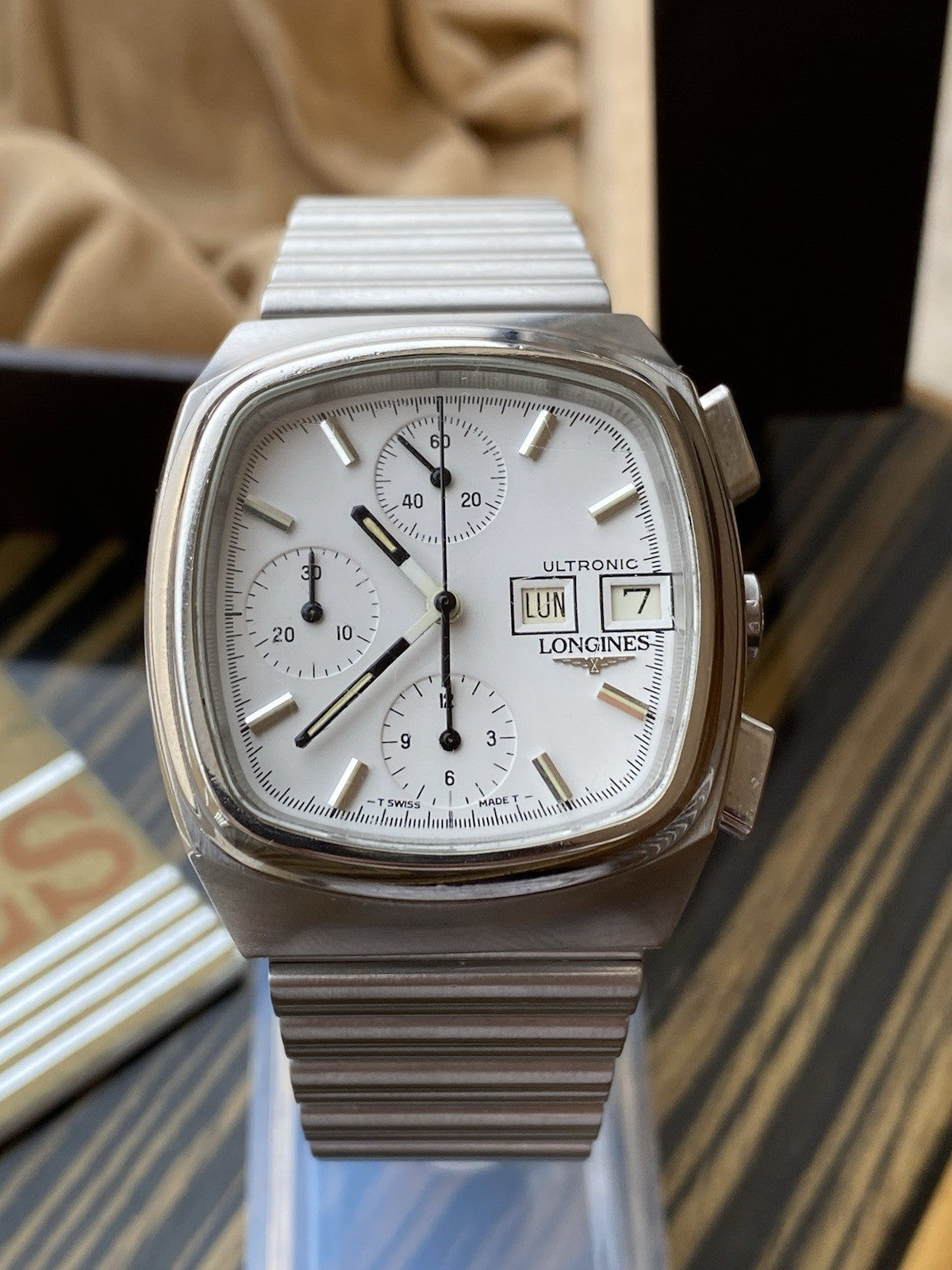 Rare Longines Ultronic Chronograph Vintage Watch