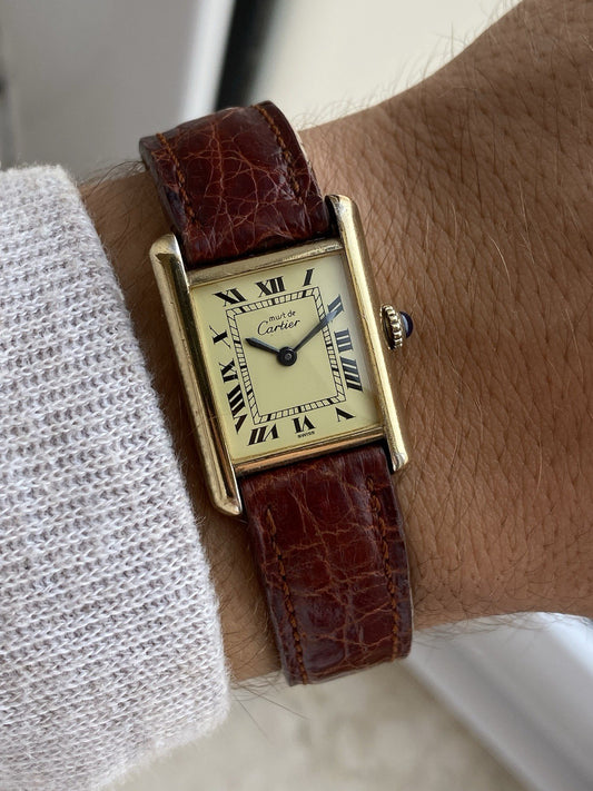 Must de Cartier Tank Vermeil Mechanical Watch