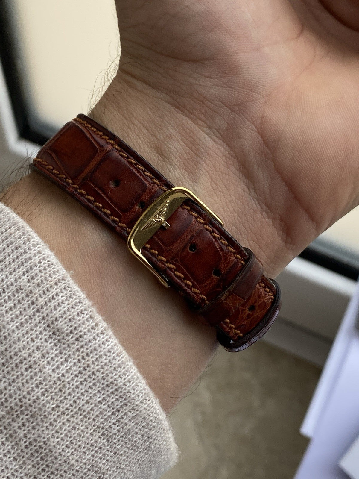 18kt Gold Longines Quartz Watch With Papers