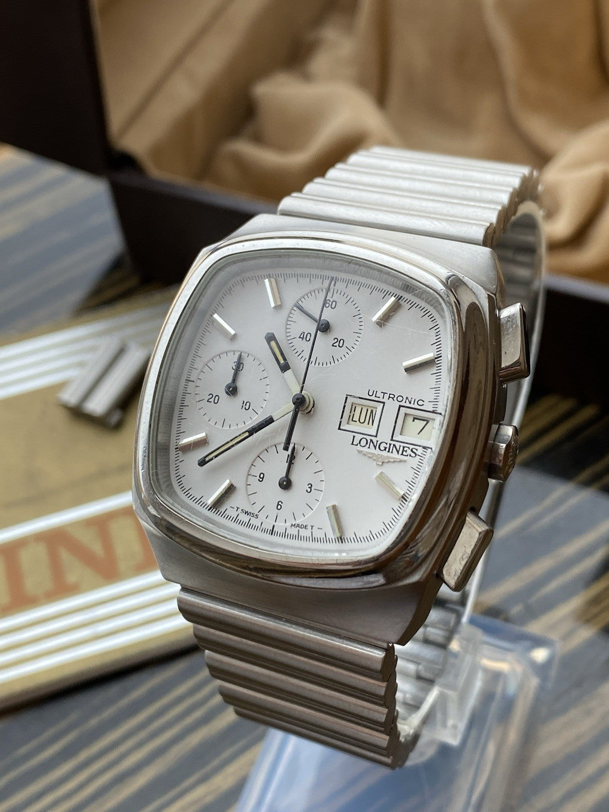 Rare Longines Ultronic Chronograph Vintage Watch