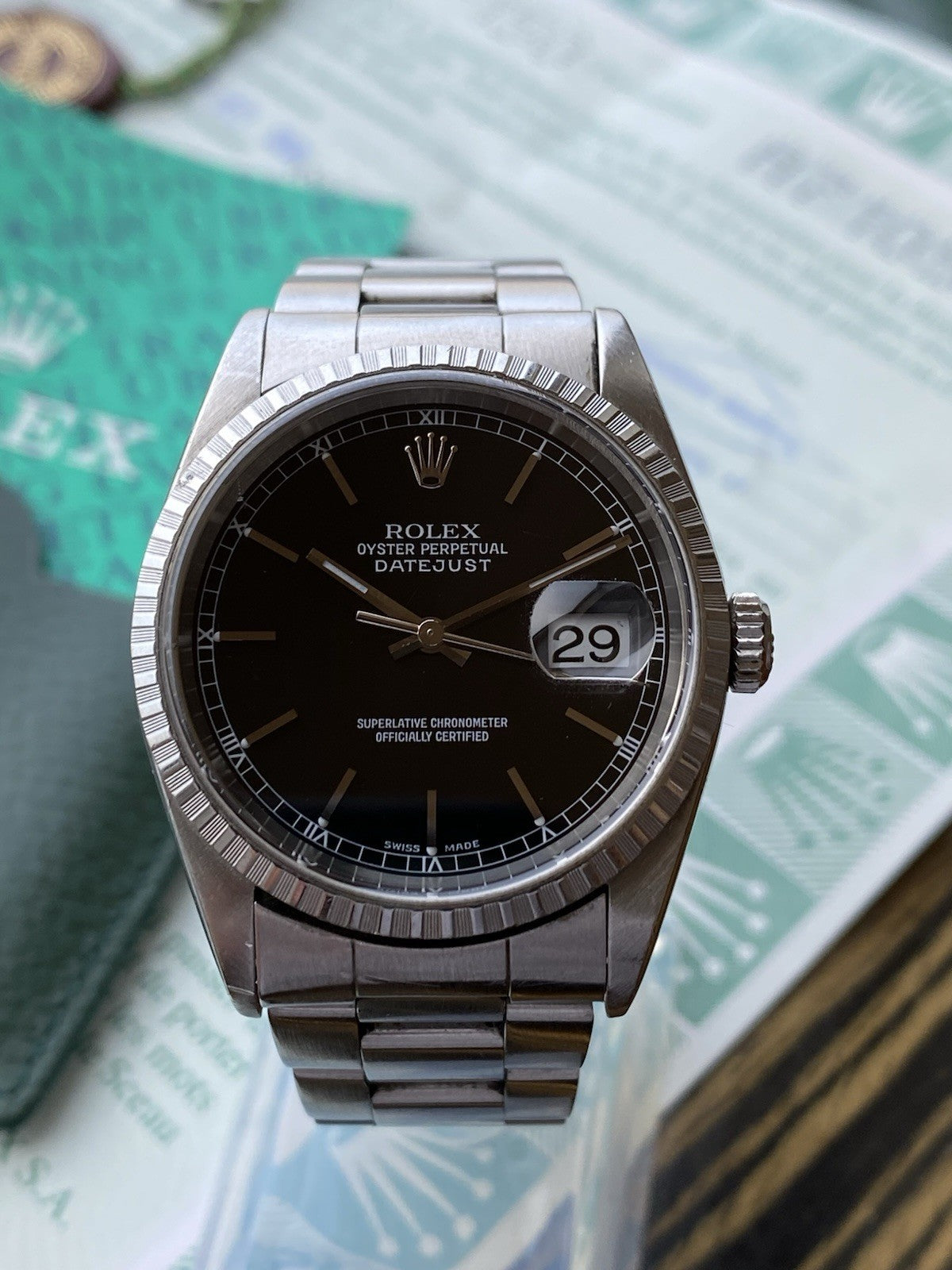 Rolex Datejust Oyster Perpetual 36mm ref. 16220 Black Dial