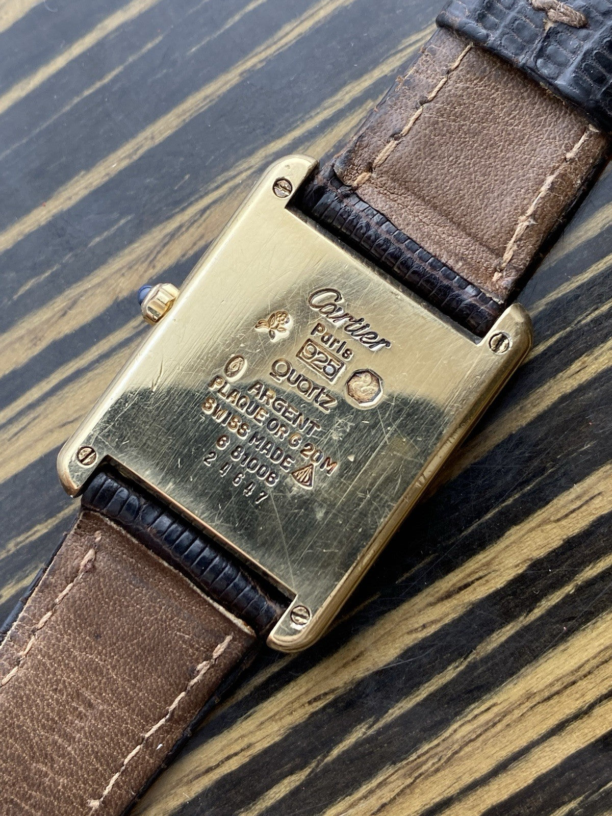 Must de Cartier Tank Vermeil Quartz Watch