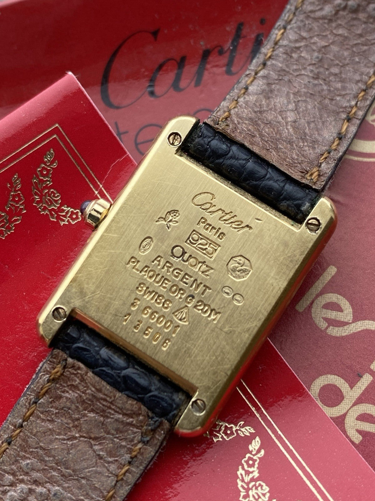 Must de Cartier Tank Vermeil Quartz Watch