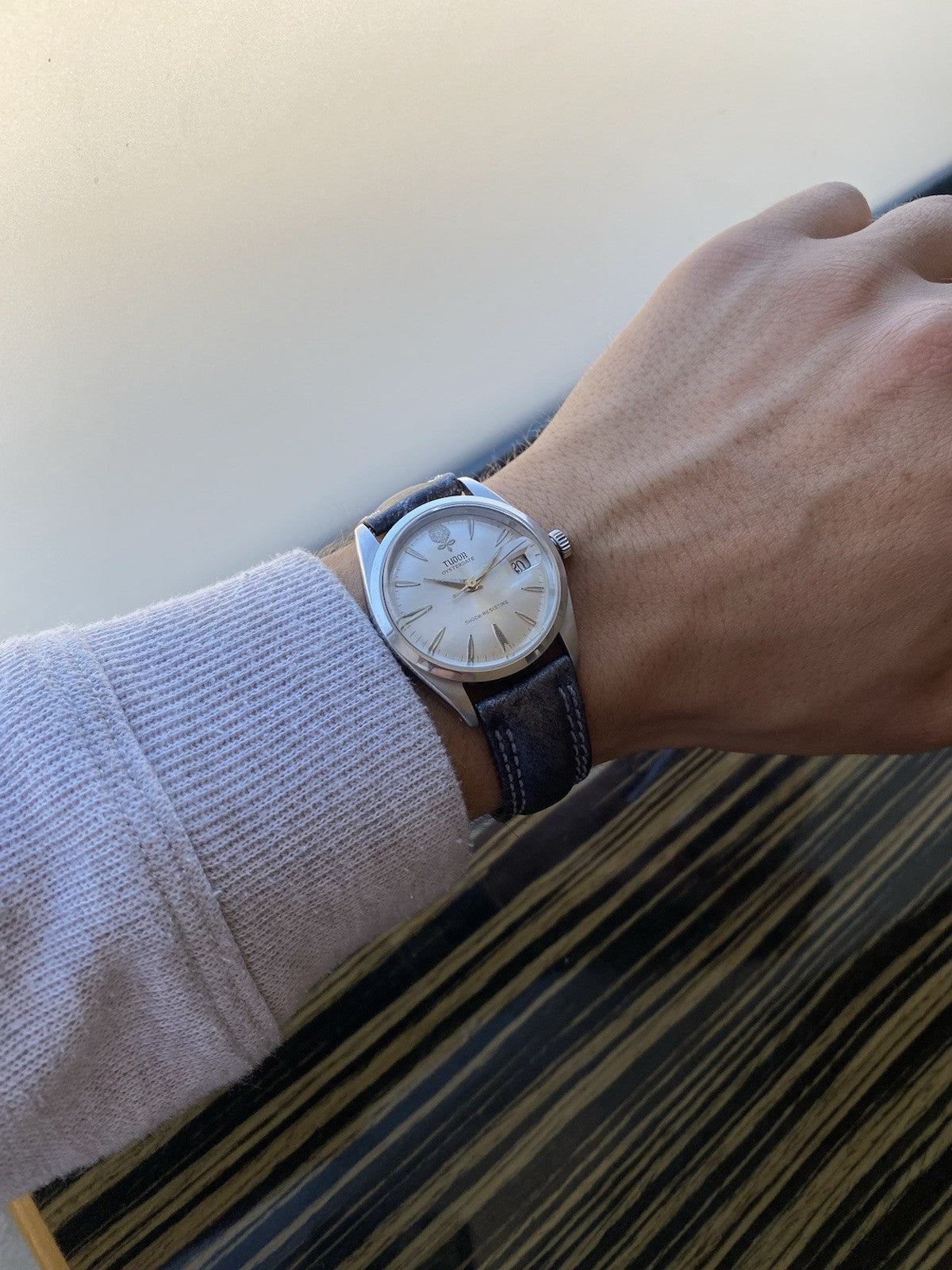 Vintage Tudor Big Rose Oysterdate Shock-Resisting