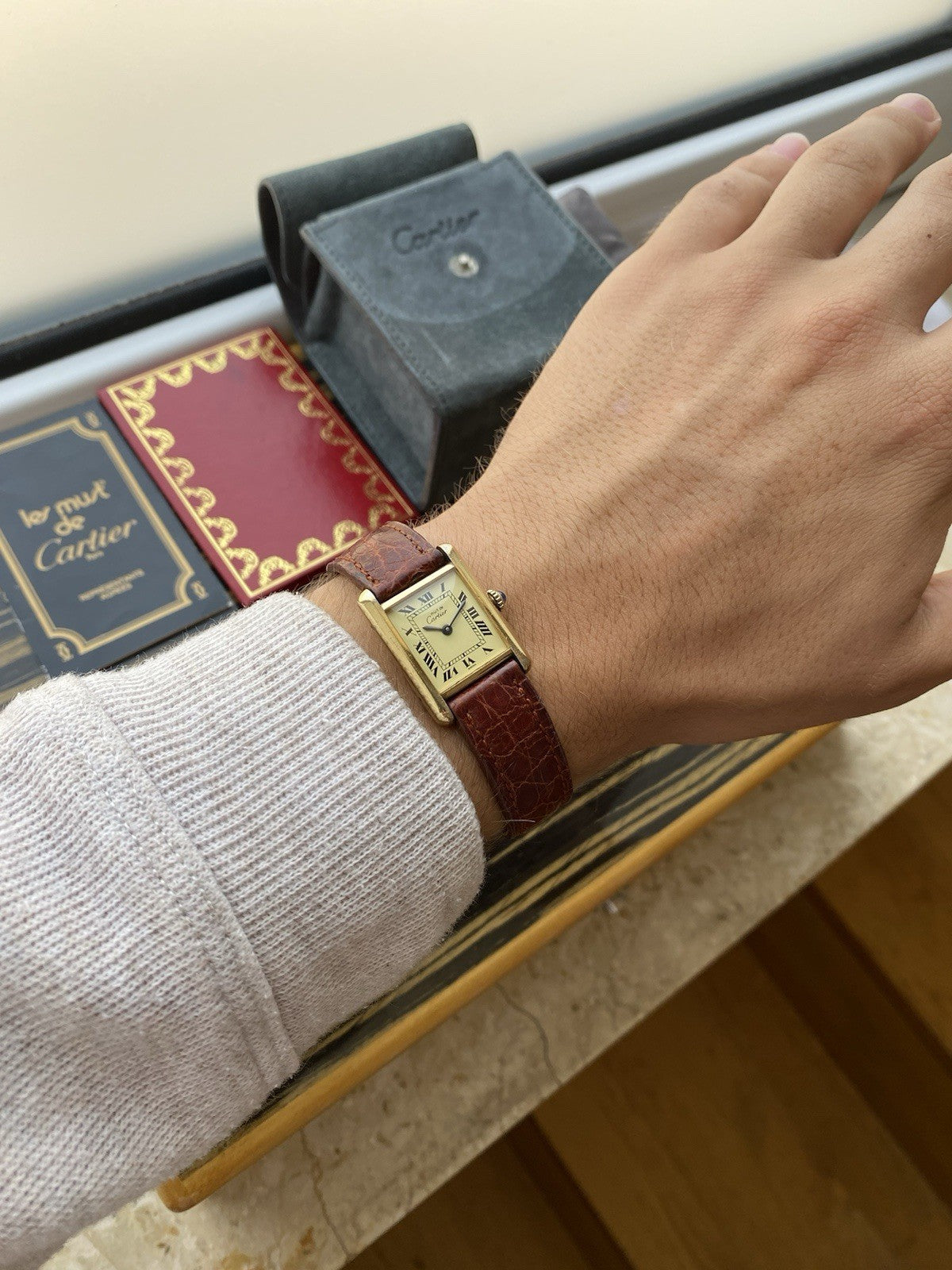 Must de Cartier Tank Vermeil Mechanical Watch