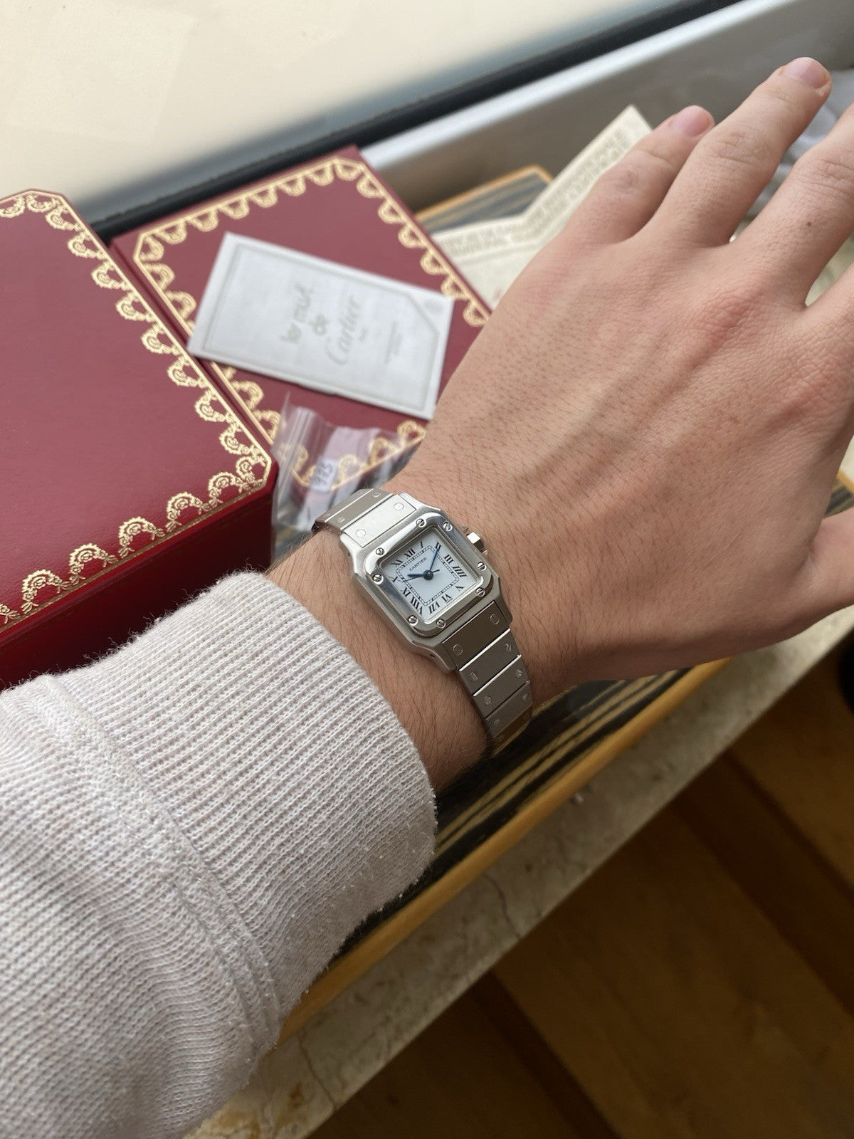 Vintage Cartier Santos Carrée 24mm Automatic Full Set