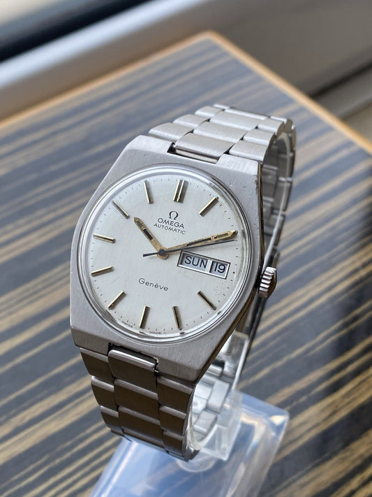 Omega Geneve Day Date Automatic Vintage Watch For Men