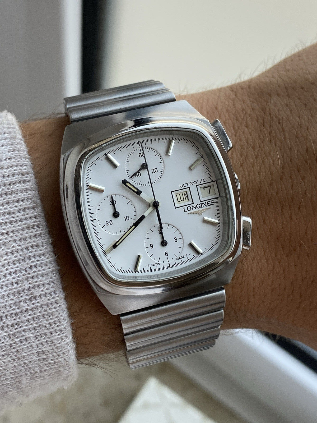 Rare Longines Ultronic Chronograph Vintage Watch