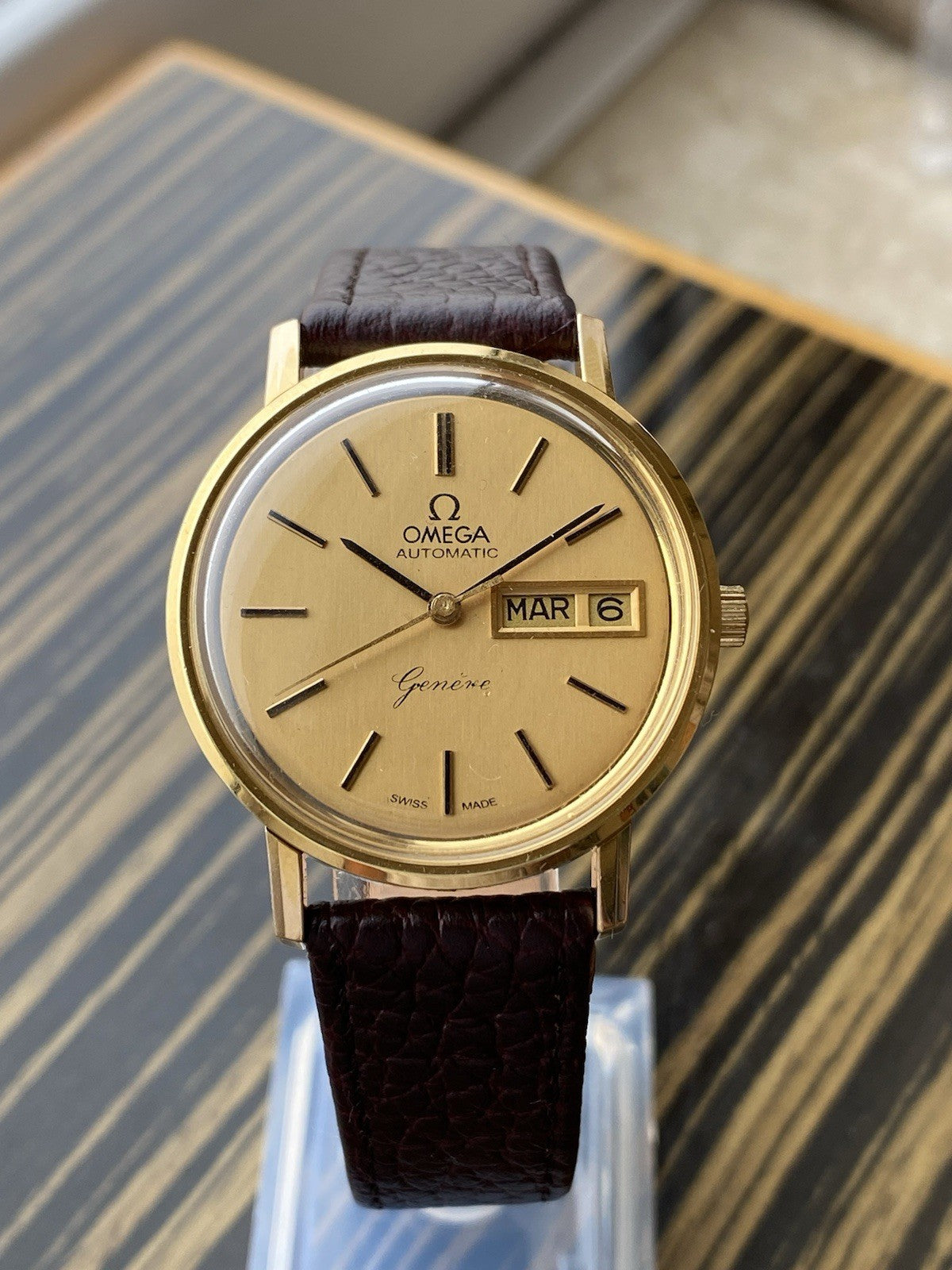 NOS Omega Geneve Automatic Vintage Watch Day Date