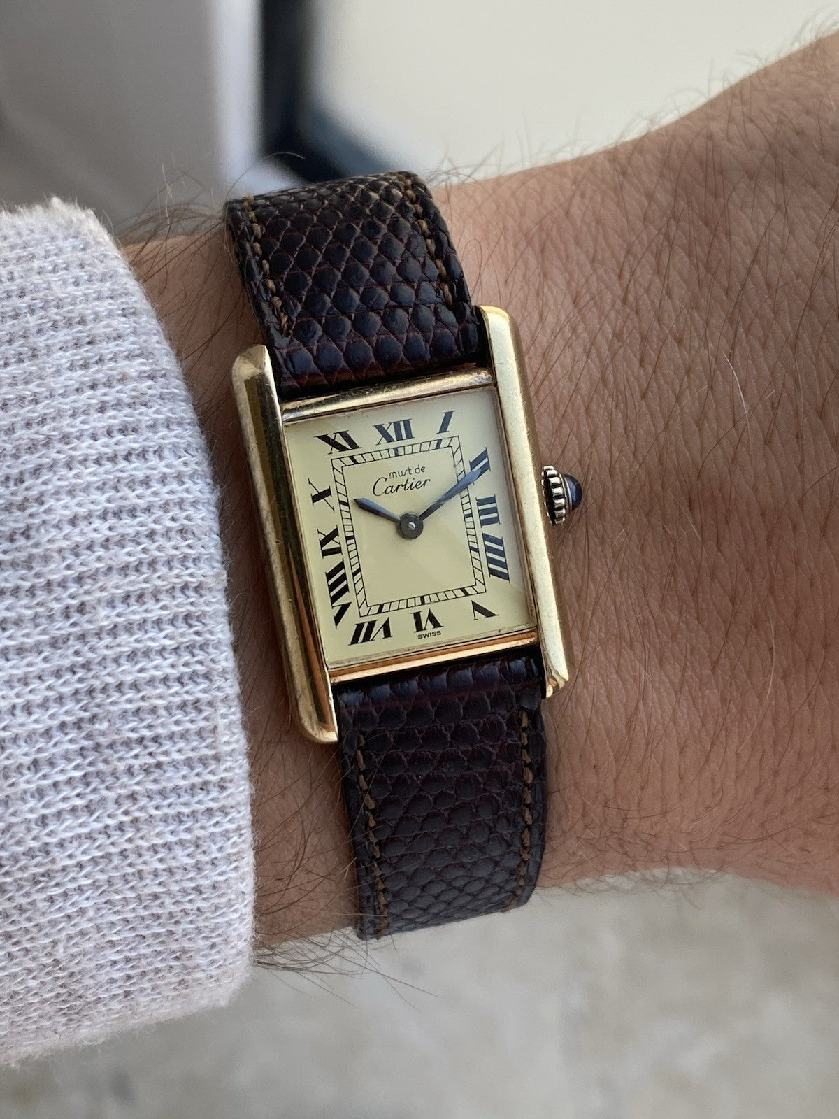 Must de Cartier Tank Vermeil Mechanical Watch