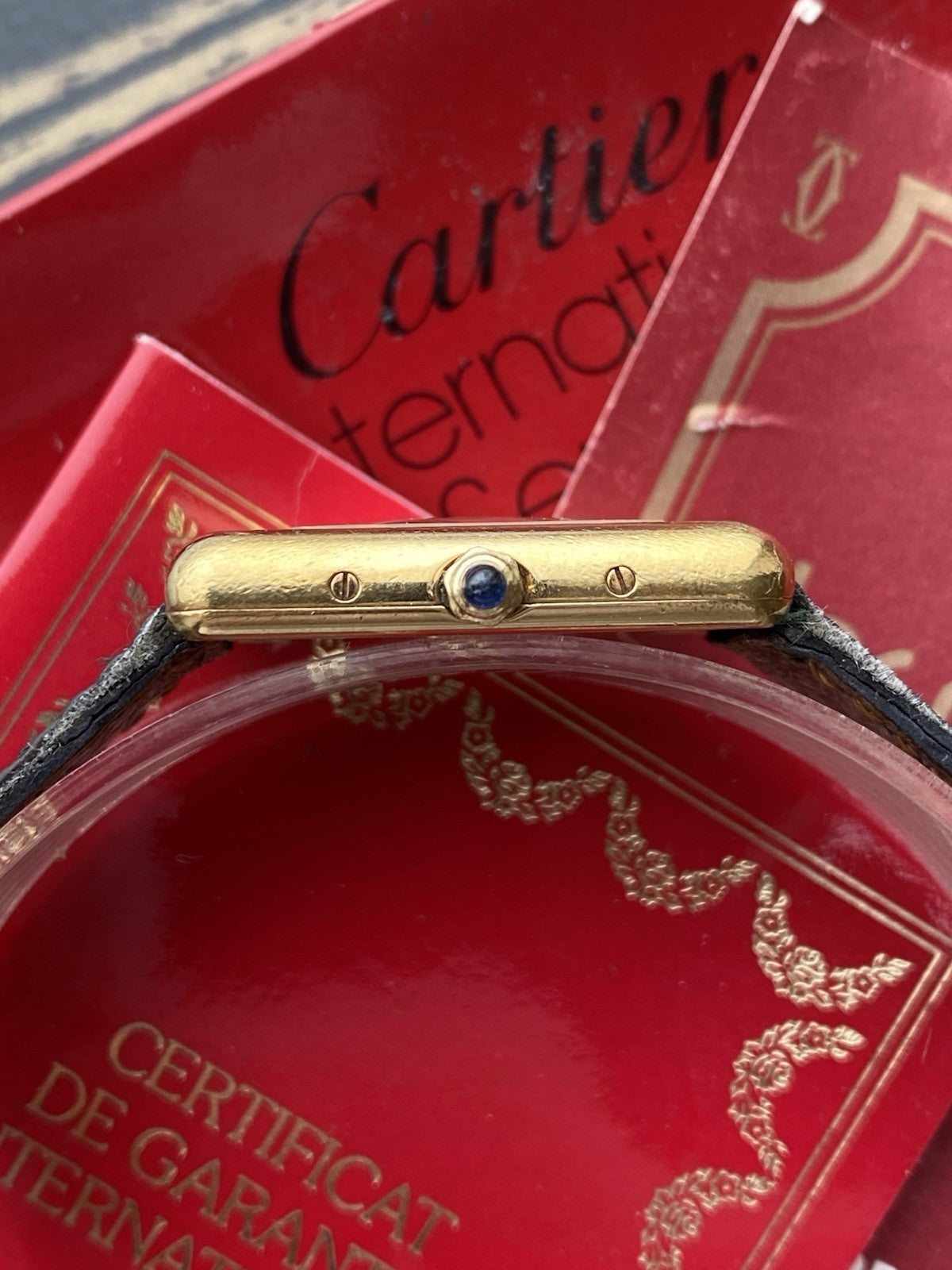 Must de Cartier Tank Vermeil Quartz Watch