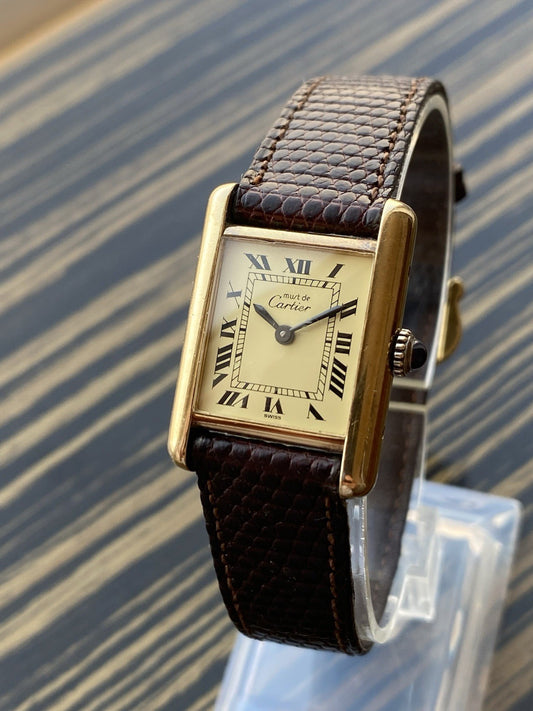 Must de Cartier Tank Vermeil Mechanical Watch
