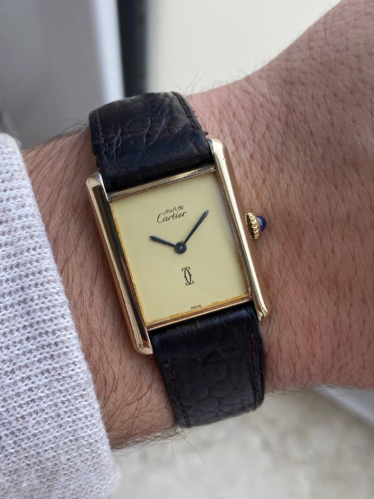 Must de Cartier Tank Vermeil vintage full set