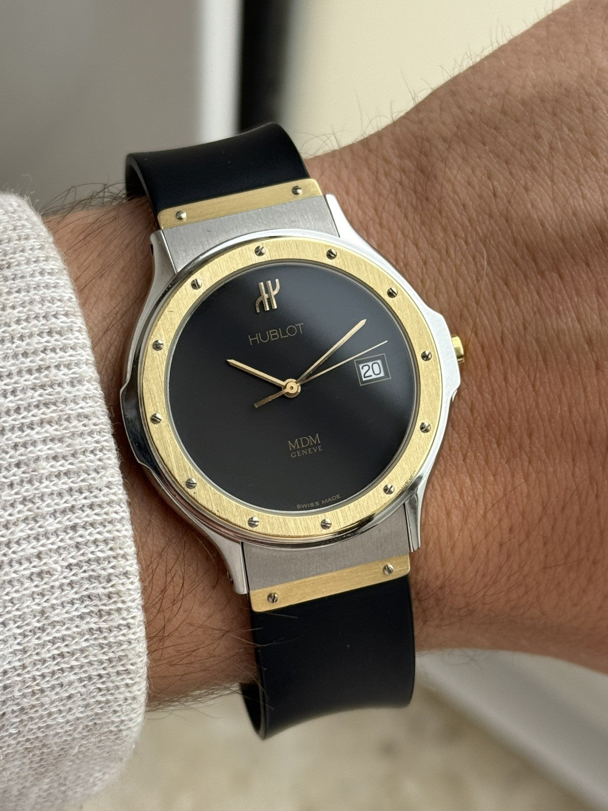 Hublot Classic MDM 36mm Quartz Watch Men's Steel And Gold