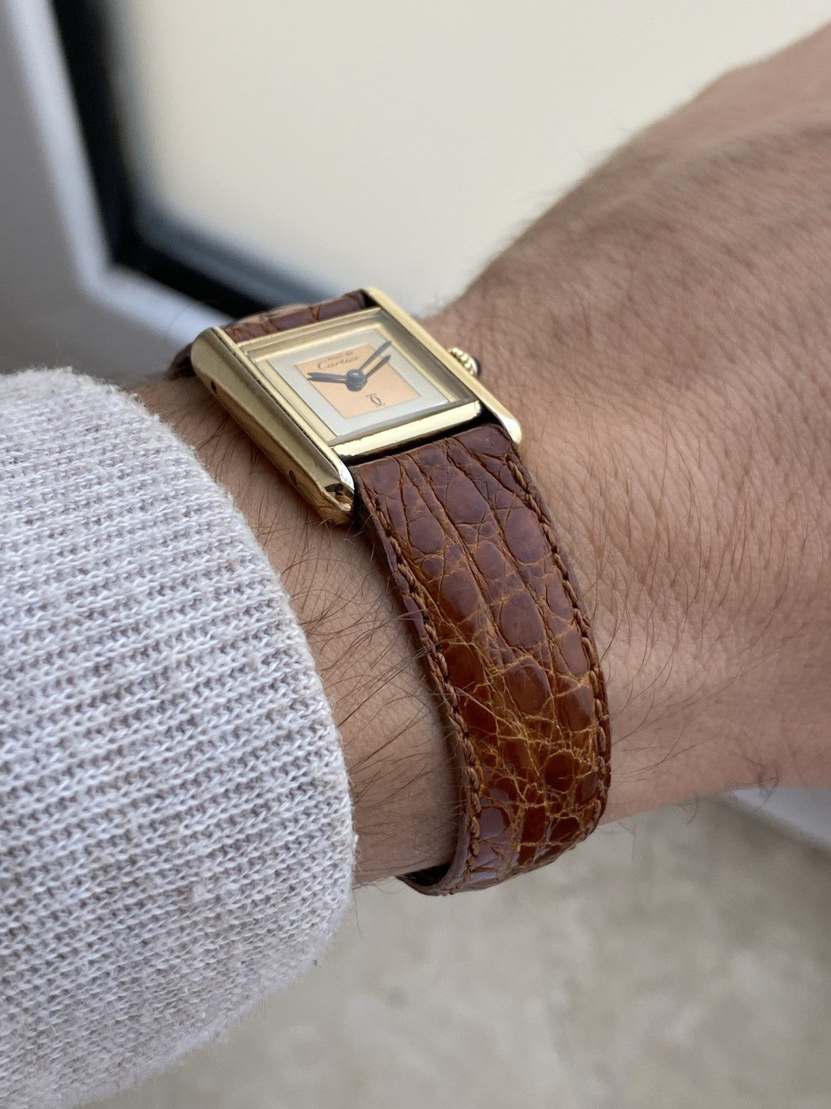 Must de Cartier Tank Vermeil Mechanical Watch