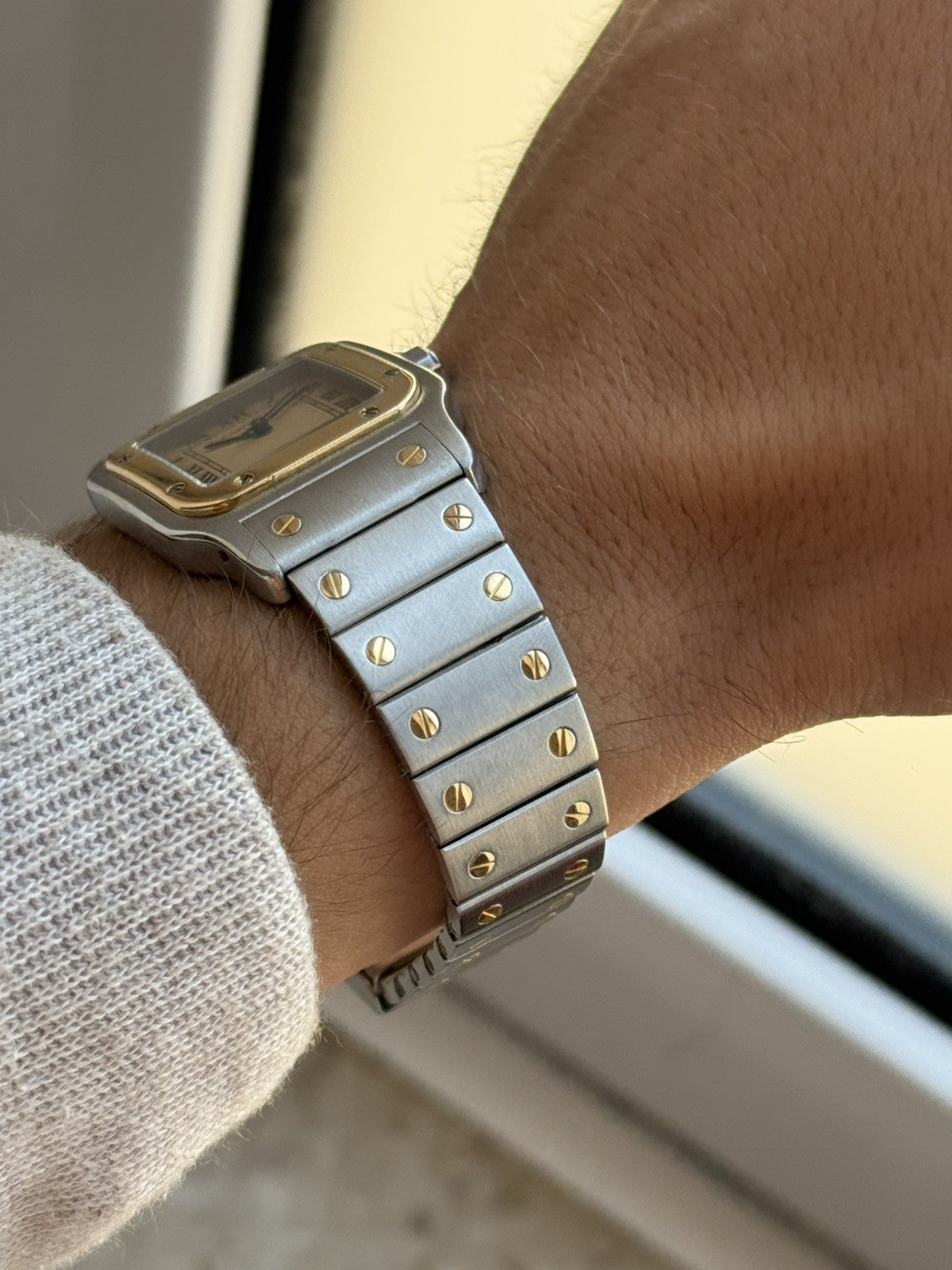 Cartier Santos Galbée Midsize Steel & Gold Quartz
