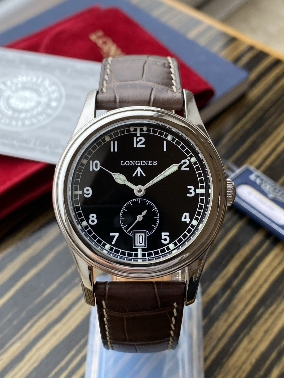 Longines Heritage Military Automatic limited edition, New Old Stock Full Set