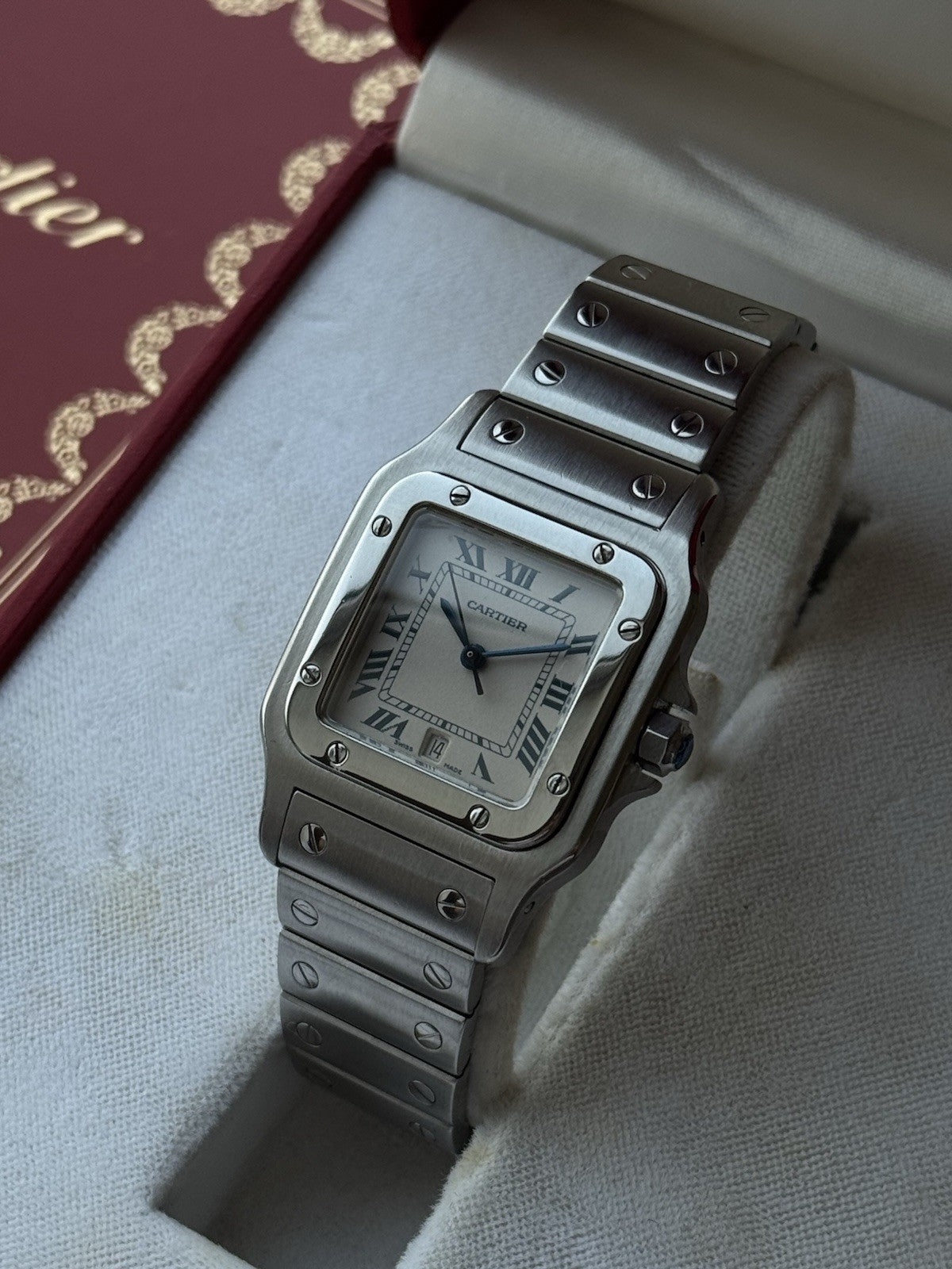 Cartier Santos Galbée Midsize Quartz Steel Ref. 987901 - Full Set