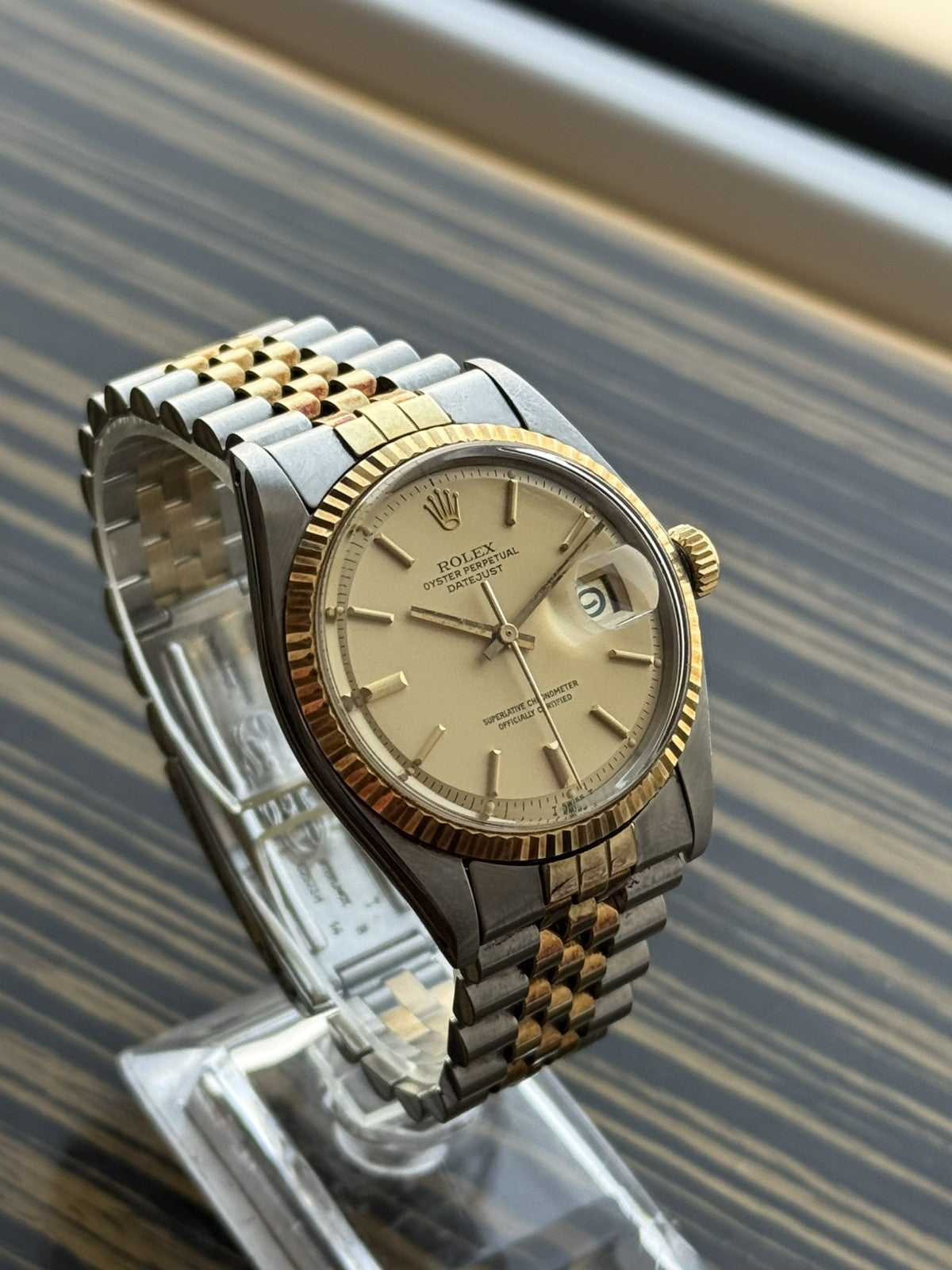 Rolex Datejust 36mm Two-Tone Automatic Vintage Watch ref 1601