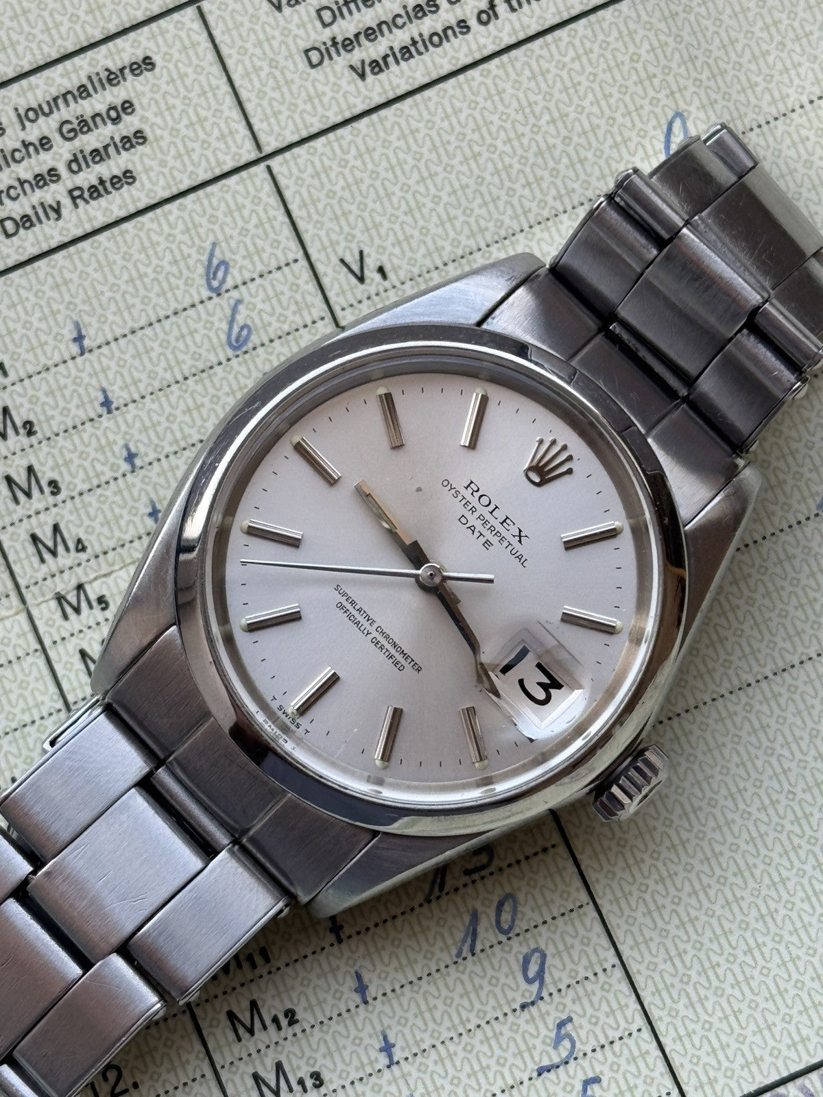 Rolex Date Automatic Vintage Watch Ref 1500 full set 