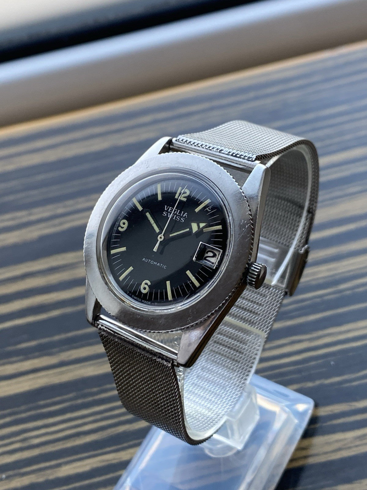 Veglia Swiss Automatic Vintage Diver Watch Pre Favre Leuba 35mm