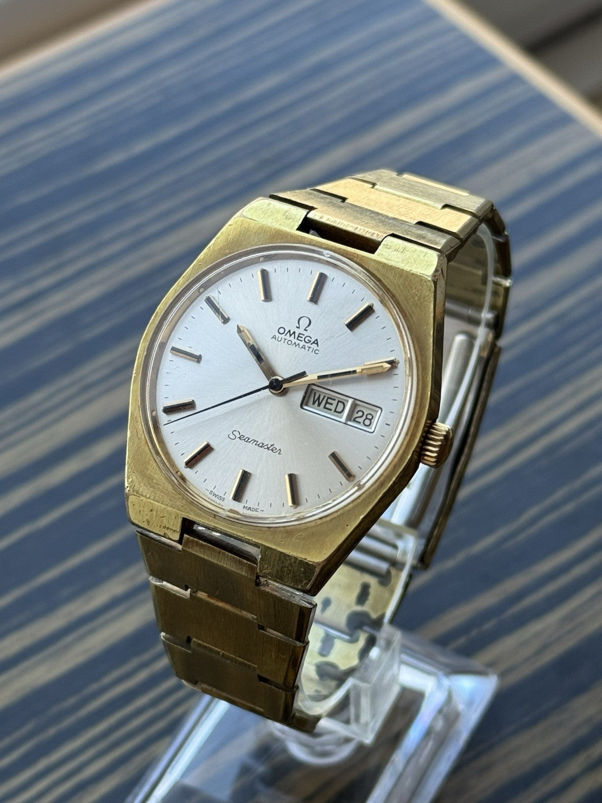 Omega Geneve Day Date Automatic Vintage Watch For Men