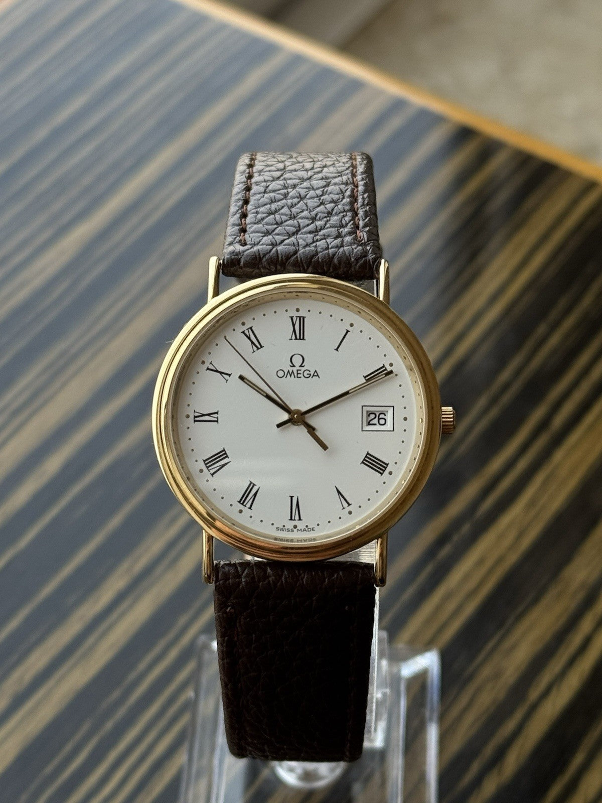 18kt Gold Omega Seamaster Quartz Watch