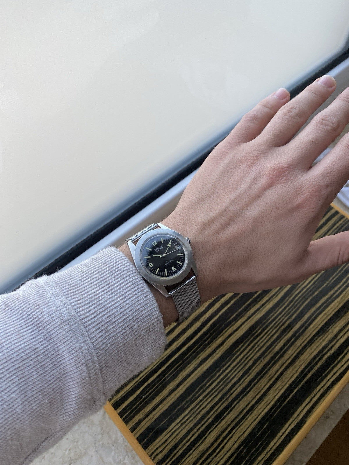 Veglia Swiss Automatic Vintage Diver Watch Pre Favre Leuba 35mm