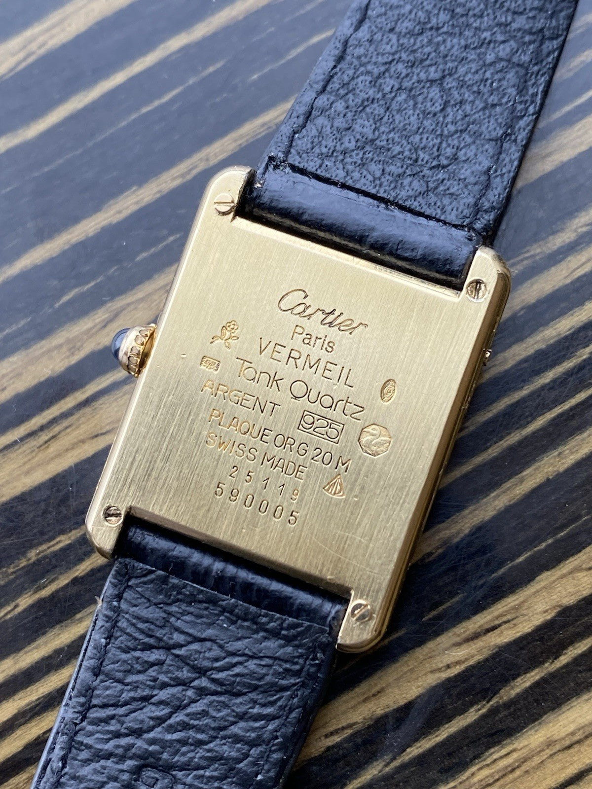 Must de Cartier Tank Vermeil Quartz Watch