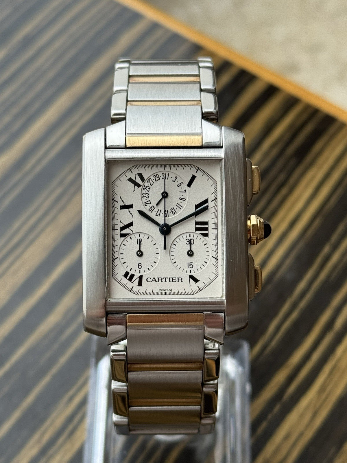 CARTIER Tank Française Chrono 2303 Quartz Steel And Gold