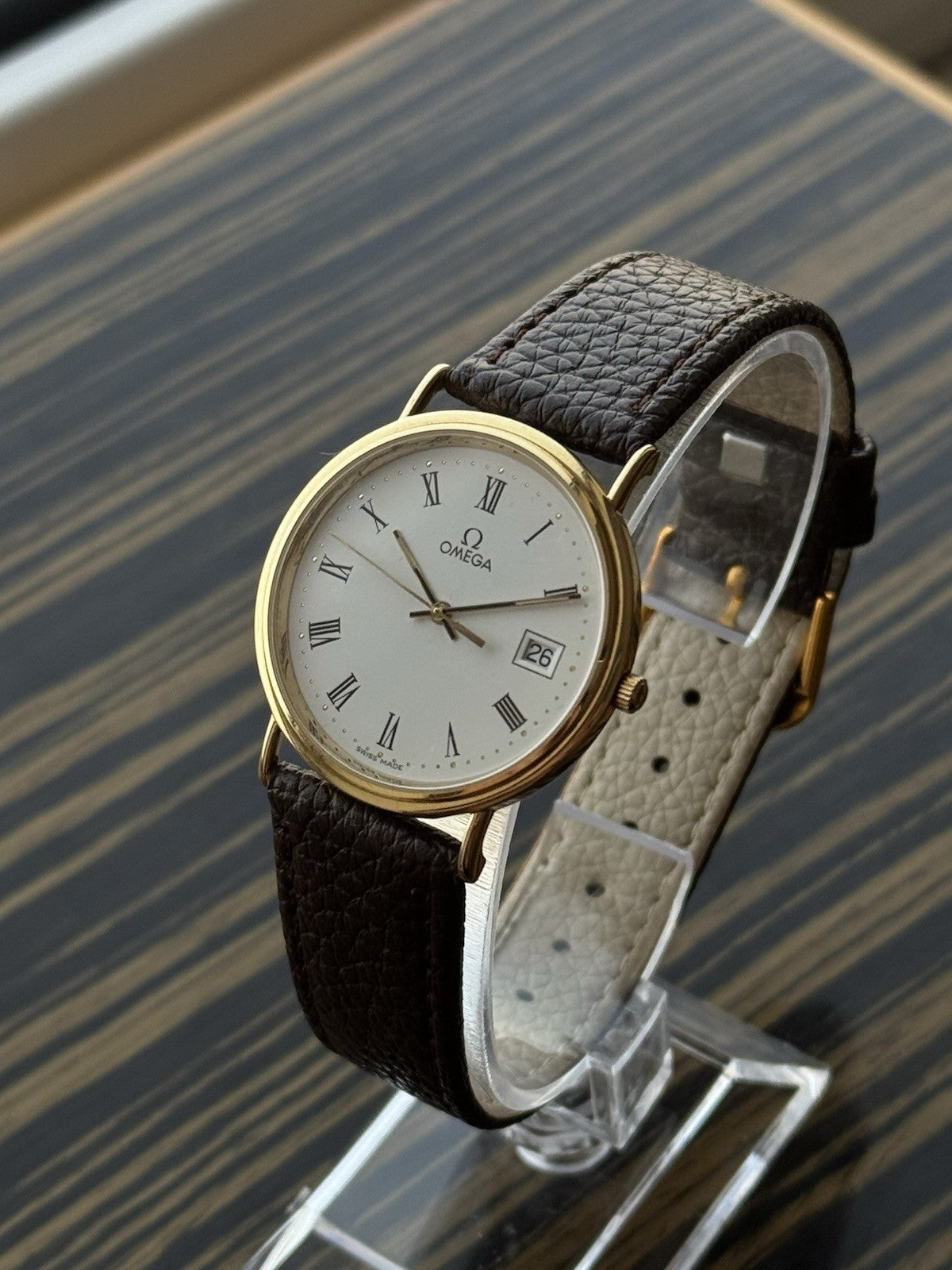18kt Gold Omega Seamaster Quartz Watch