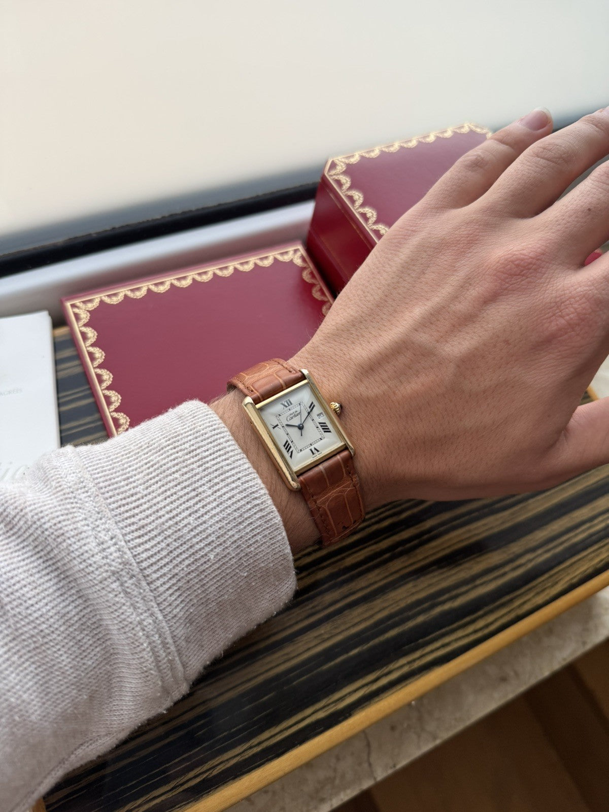 Must de Cartier Tank Quartz Big-Size Watch Ref 2413