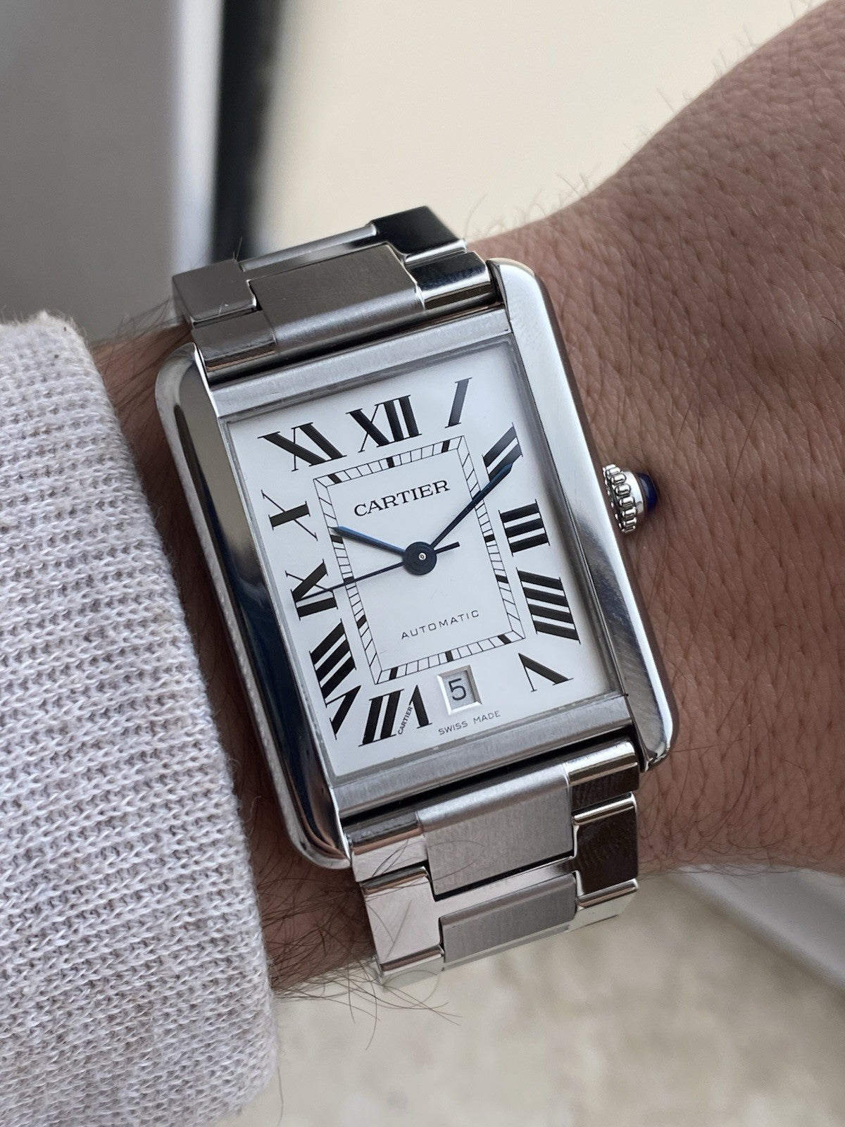 Cartier Tank Solo XL Automatic Silver Dial W5200028 3515 31x41mm