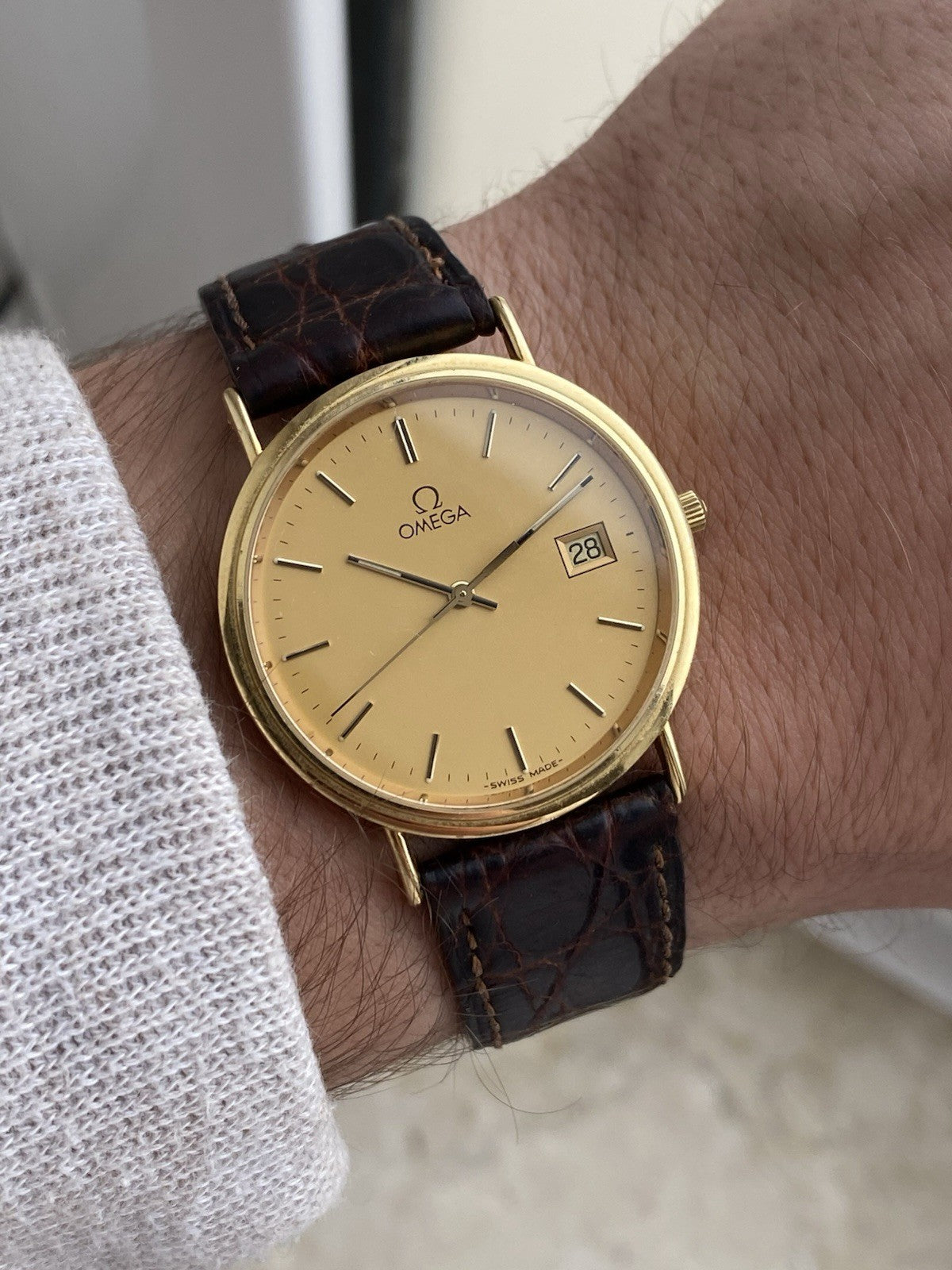 18kt Gold Omega De Ville Quartz Watch