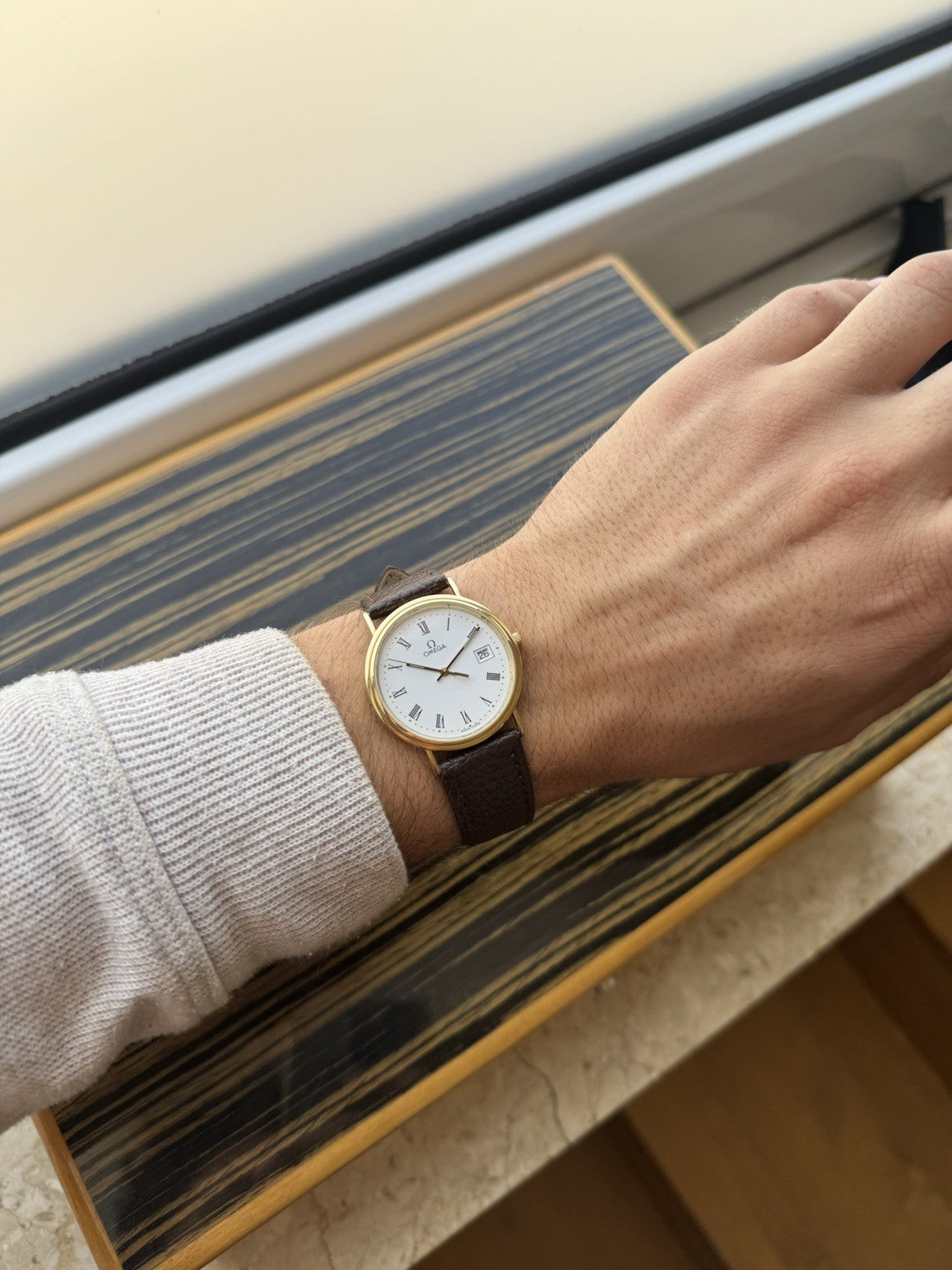 18kt Gold Omega Seamaster Quartz Watch