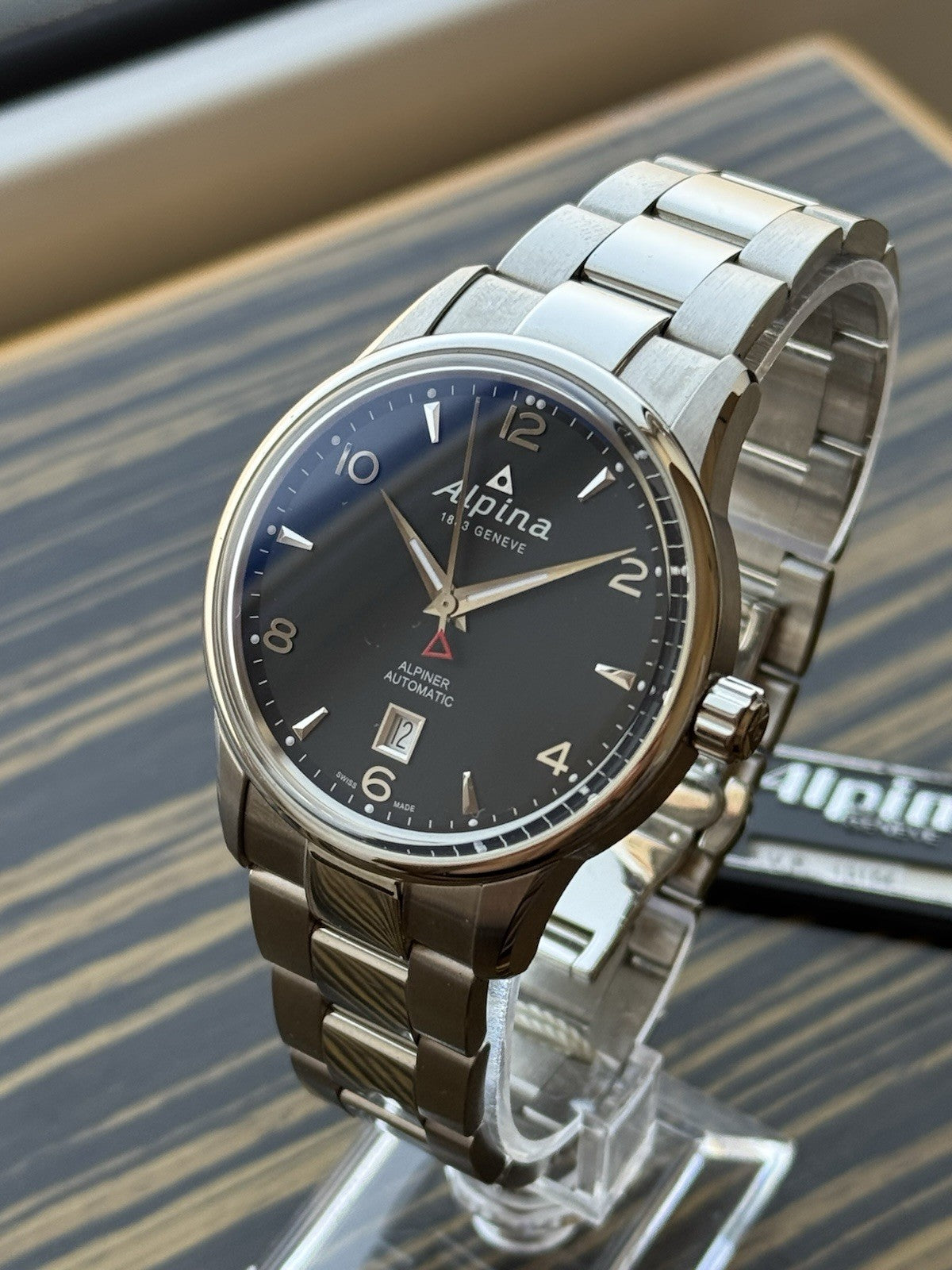 NOS Alpina Alpiner Black Automatic Watch