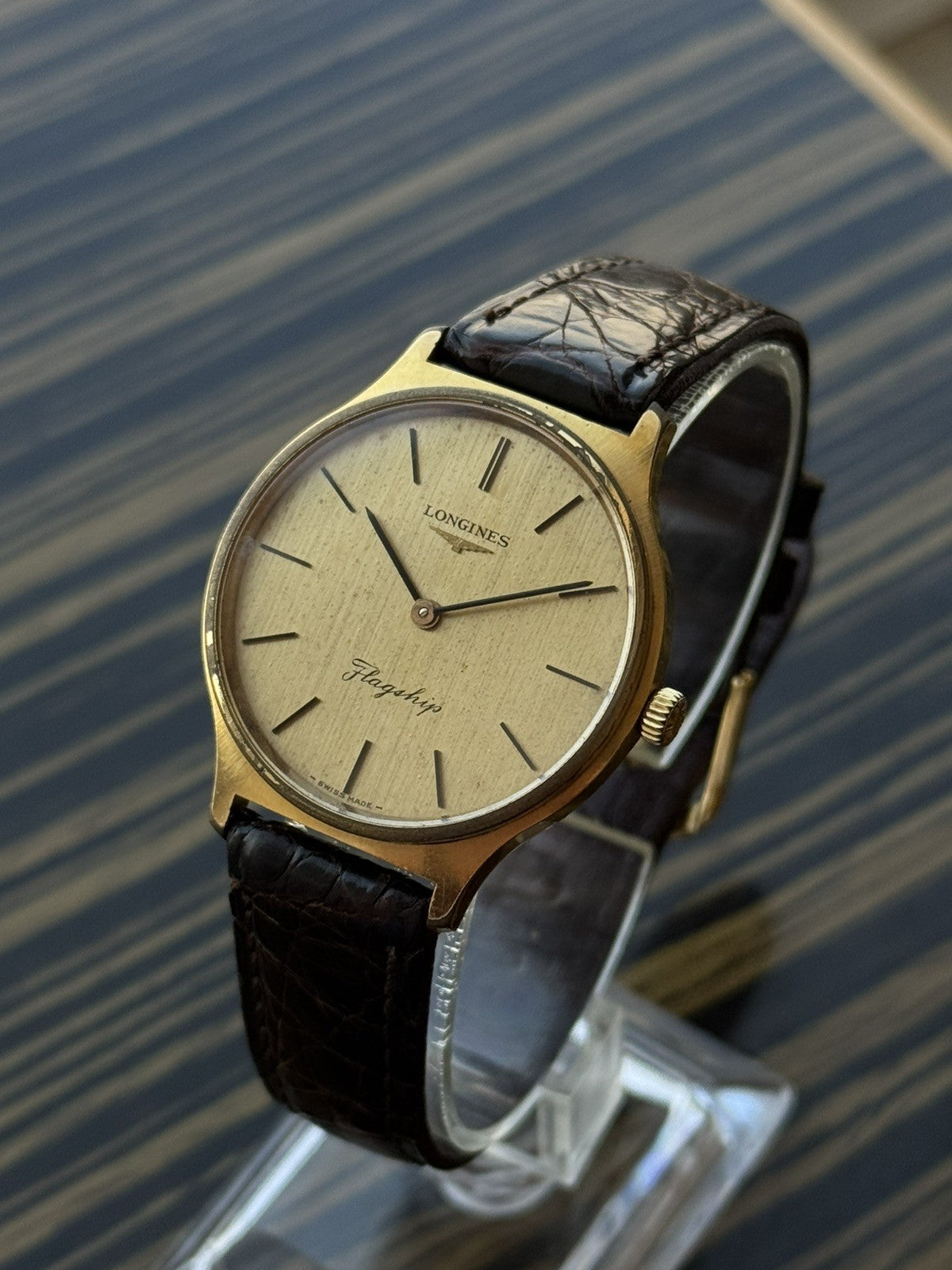 Longines Vintage Mechanical Watch 33mm Gold Tone For Men